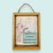 5x5 gold shadow box frame with jute cord, vintage paper, pink butterfly, text: "Whisper I love you to a butterfly..." for memorial decor.